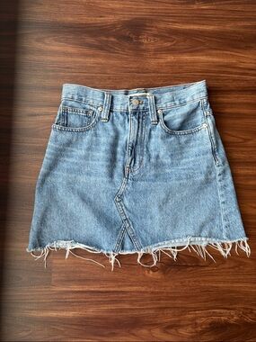 Madewell Light Blue Denim Mini Skirt